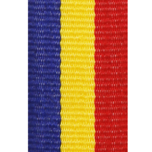 Band blå/gul/röd 22 mm