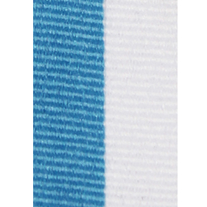 Band ljusblå/vit 22 mm